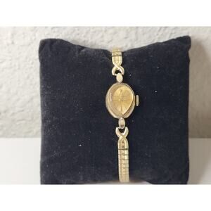 Vintage Women's Jules Jurgensen 14k Gold Filled Swiss Made Wind Up Wrist Watch